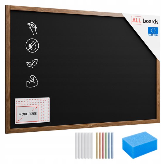 MAUL krijtbord zwart met houten frame 40 x 30cm - Muijs-Online