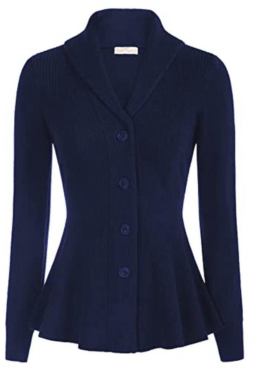 Vrouwen Casual Sjaal Revers Vest Lange Mouw Knitted Wear