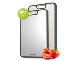 Samex® Snijplank - Raspdeel - Sapgeul - Geen Kruisbesmetting Snijplank - 39x26cm - Vaatwasserbestendig - Cutting Board - Chopping Board - Antibacterieel