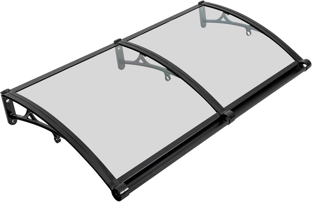Luifel voor Voordeur 120x60 cm - Waterdicht Overkapping Aluminium en Polycarbonaat