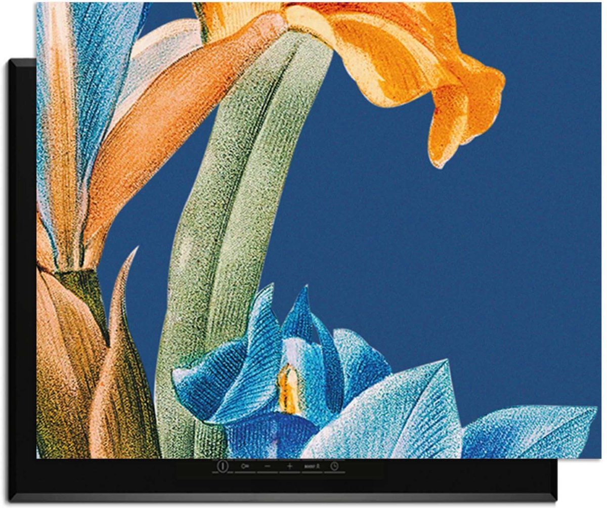 KitchenArt - Iris Elegance – Inductie Beschermer - 76x51.5 cm - Kookplaat Beschermer - Luxe Afdekplaat Inductieplaat - Anti-slip & Oprolbaar - Beschermmat Inductiekookplaat