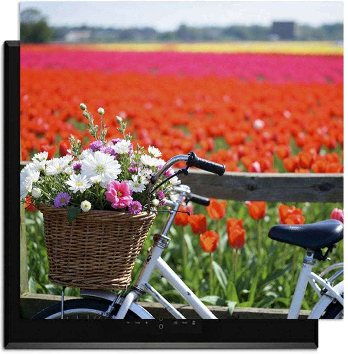 KitchenArt - Spring Ride - Inductie Beschermer - 62x52 cm - Kookplaat Beschermer - Luxe Afdekplaat Inductieplaat - Anti-slip & Oprolbaar - Beschermmat Inductiekookplaat