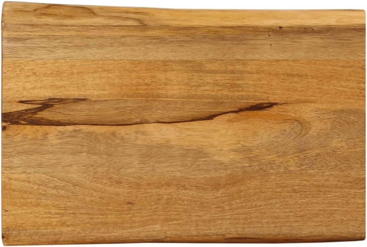 Tafelblad Massief Mangohout met Natuurlijke Rand 60x40x2.5 cm - Houten Werkblad