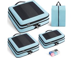 Stunq® Uitbreidbare Reisset Organisatoren met Ademend Gaasvenster en Compressie Functie