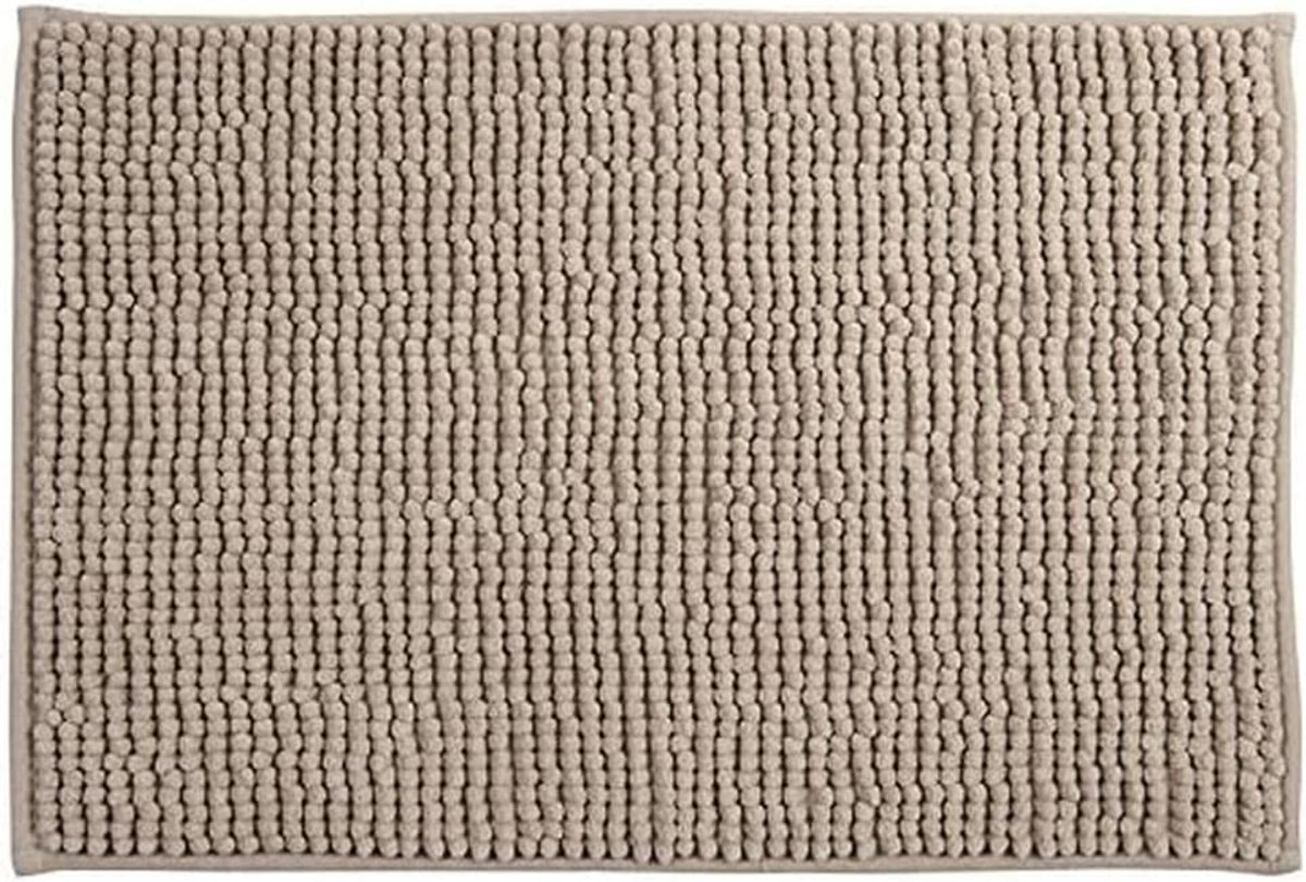 Stunq® Binnenhuis Luxe Chenille Badmat voor Comfortabele Voetstappen in Stijlvolle Taupe Kleur