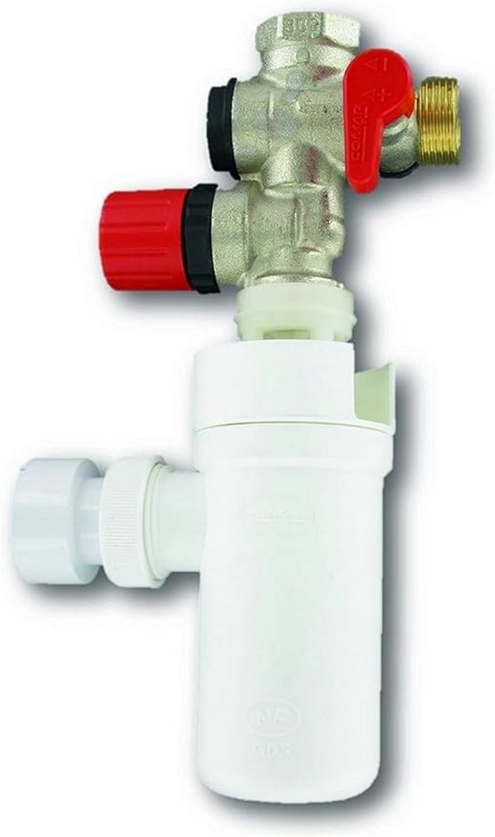 Veiligheidsgroep 3/4 inch recht met aftapplug voor Warmwaterboiler