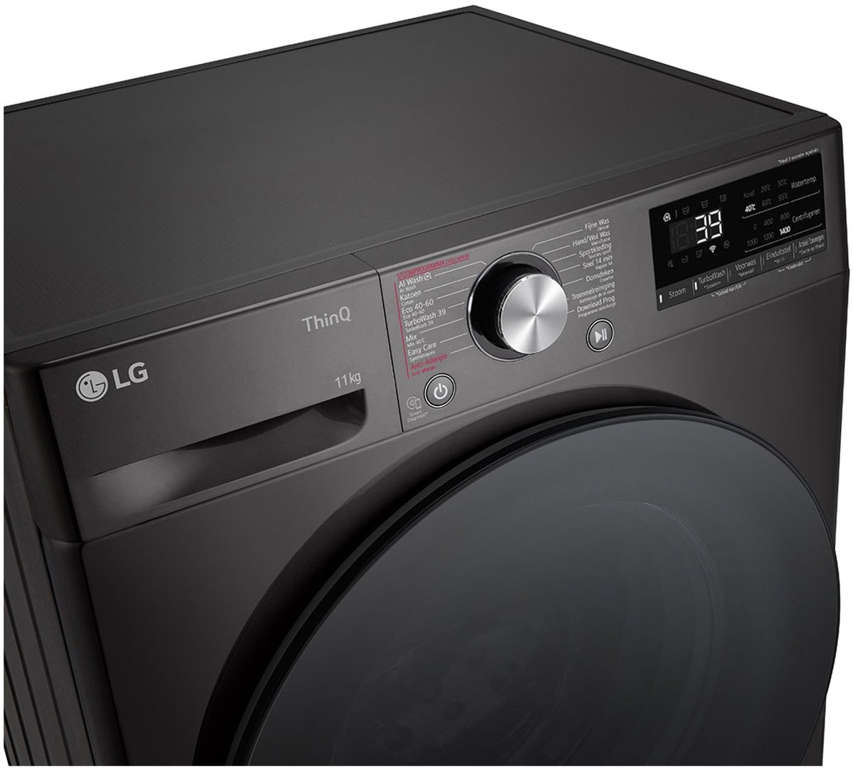 LG F4WR7011SYB wasmachine 11 kg met AI DD voor slimme stofverzorging - TurboWash 39 voor sneller wassen - hygiënisch wassen met stoom en ThinQ slimme bediening. Energieklasse A‑10% — afbeelding 6