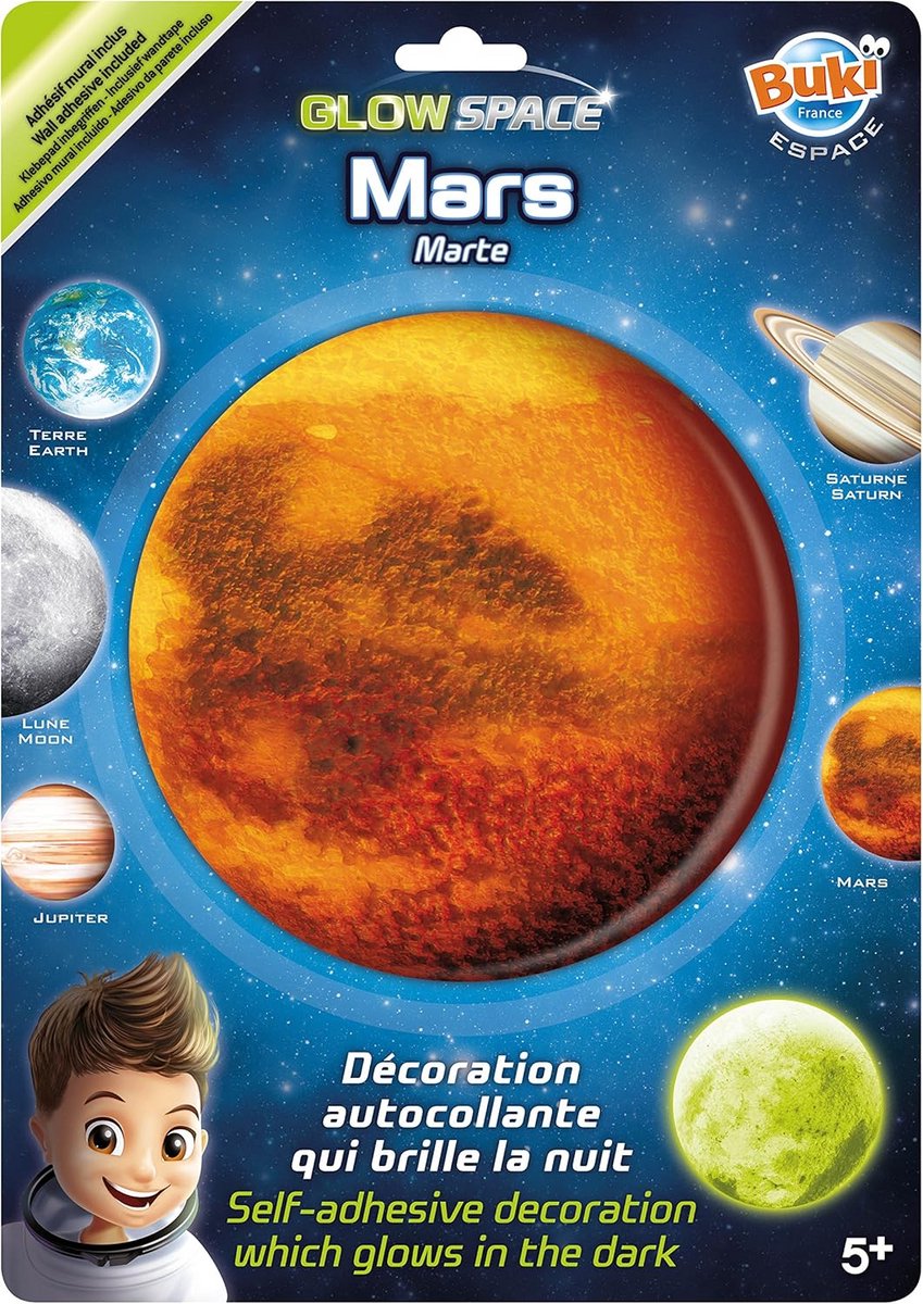 Gloeilampen Planeten Stickers Set voor Kinderkamer - Mars Themamodel