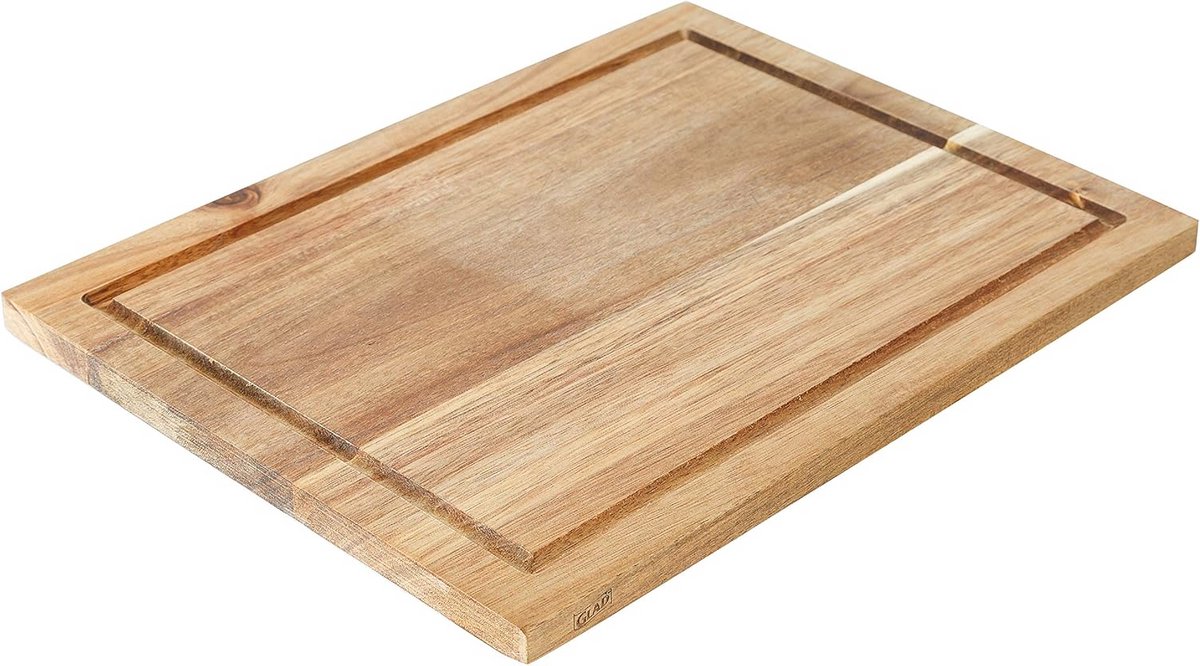 Grote Houten Snijplank Acacia - Omkeerbaar Slagersblok en Serveerplank met Sapgoot