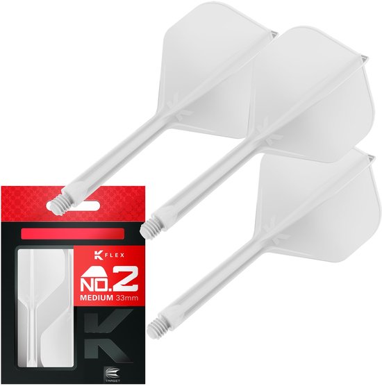 Target K-Flex White NO2 - Dart Flights - Medium van Target — afbeelding 2