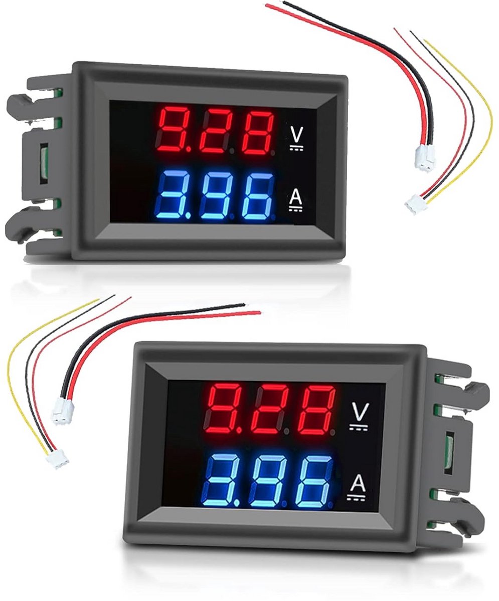 2x Digitale Voltmeter Ammeter Meter 100V 10A Spanningsmeter Stroommeter Paneel