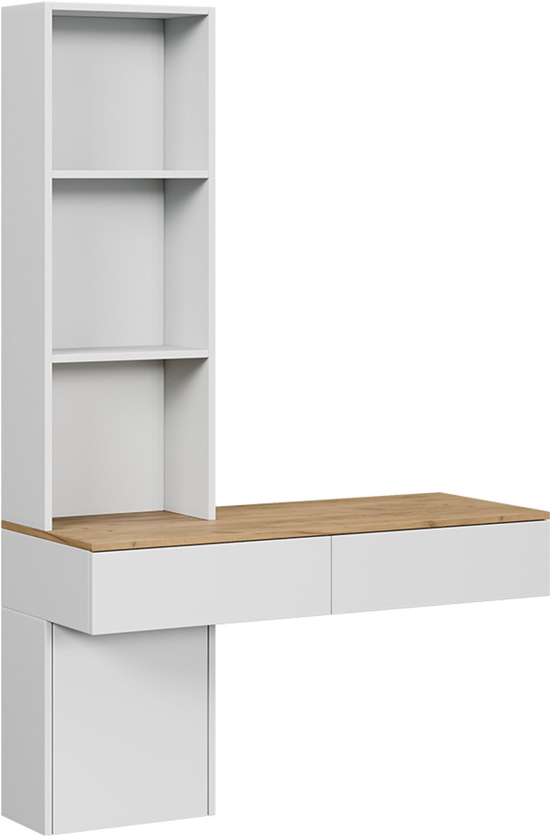 Vicco Melora Kaptafel – 100 cm Wit/eiken