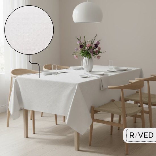 Rechthoekig Tafelzeil Vlekbestendig Eenvoudig Reinigen ECOMMERC3 Rechthoekig Tafelkleed 240x140 Cm - Waterdicht, Vlekbestendig, Makkelijk Schoon Te Maken, Beschermt Je Tafel PVC Tafelzeil 240x140 Cm