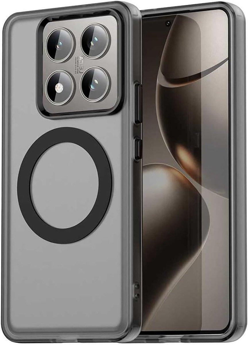 Provento - Ultradunne magnetische beschermhoes voor smartphone - Schokbestendig - Doorschijnend - Mat - TPU-siliconen - Zwart - Stijlvol - Kleurrijk