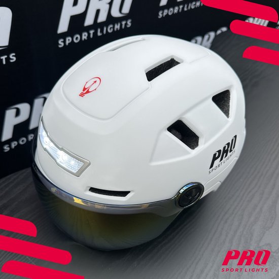 Casque de vélo Adultes Speed ​​Pedelec avec visière et Cache-oreilles - Wit - Taille L - NTA8776