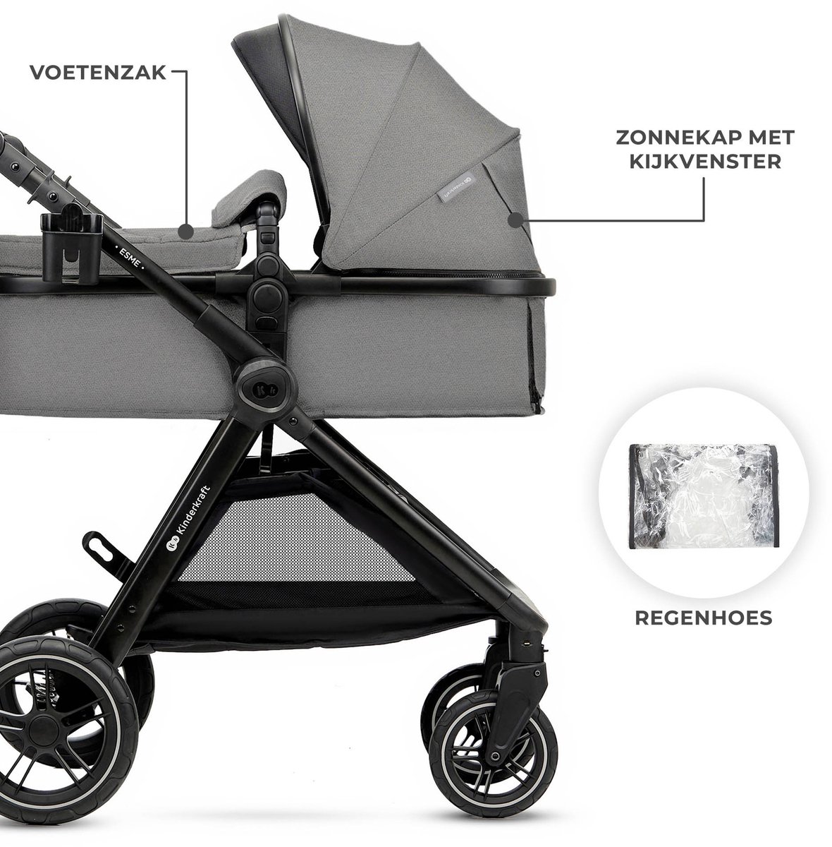 Kinderkraft ESME PRO 3-in-1 Kinderwagen (EAN: ...9344) - afbeelding 3