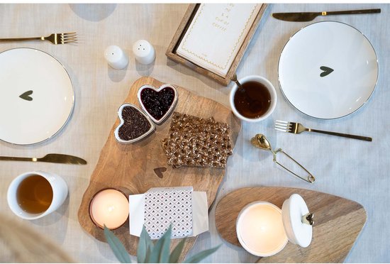 Plateau en bois Zusss Coeur Beige