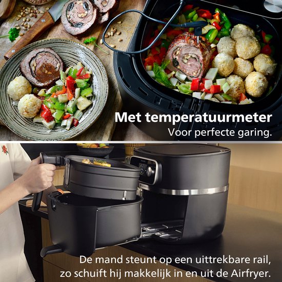 Philips Airfryer Combi Connected 7000 Series - HD9880/90 - 8,3 litres (XXL) - Friteuse à air chaud - Rapid Combi Air - Quickclean