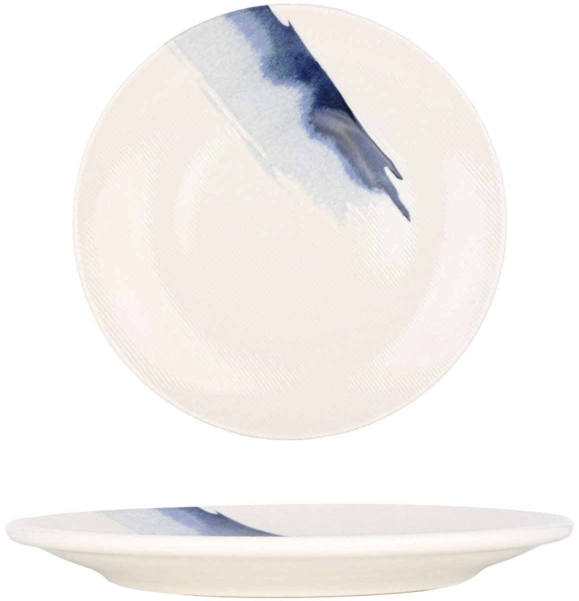Bonna Dessertbord - Blue Wave - Porselein - 17 cm - set van 6