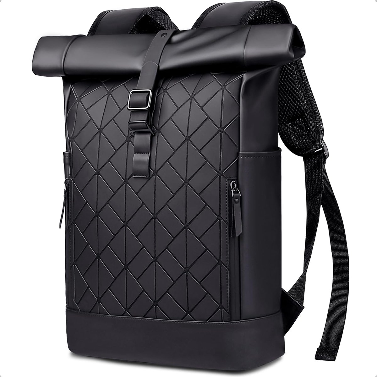 IMPERATORIS® Leer Rugzak Heren Waterdicht - Klein Rugtas - Heren Rugzak - Leren Tas - Laptopvak - Schoudertas - Werk Rugzak - 31L - Zwart