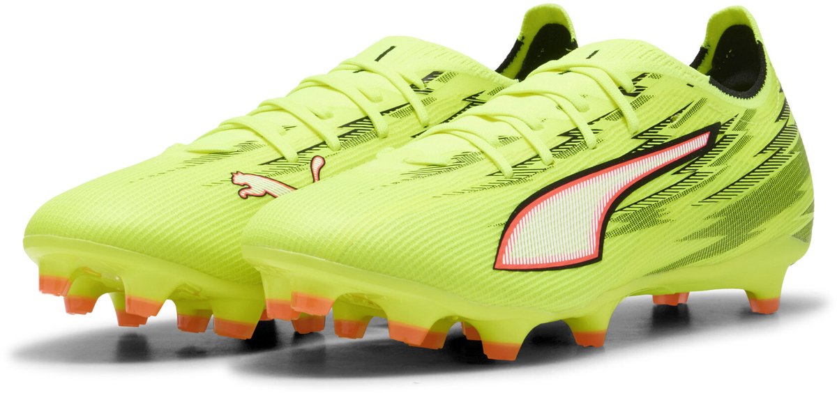 PUMA ULTRA 6 MATCH FG/AG Unisex Sportschoenen - Yellow Alert-PUMA Black-Glowing Red-Lime Squeeze