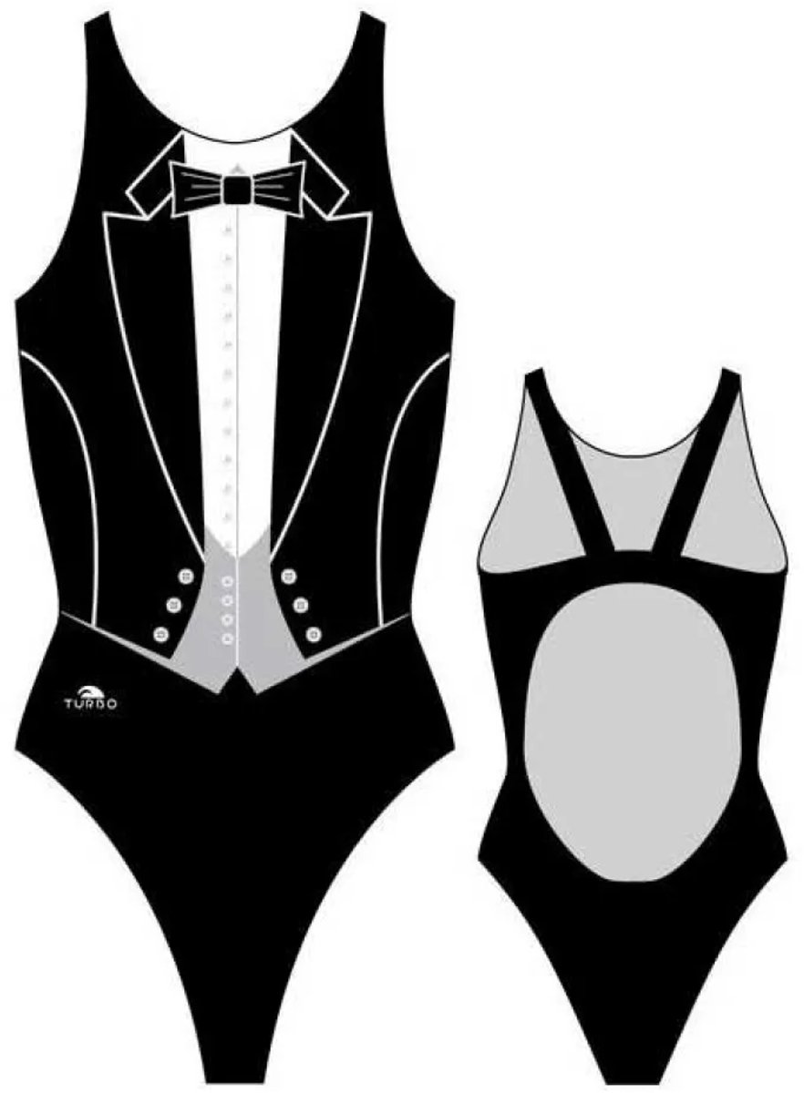 Turbo Smoking Pro Resist Zwemkleding Zwart 3XL Vrouw Black / White