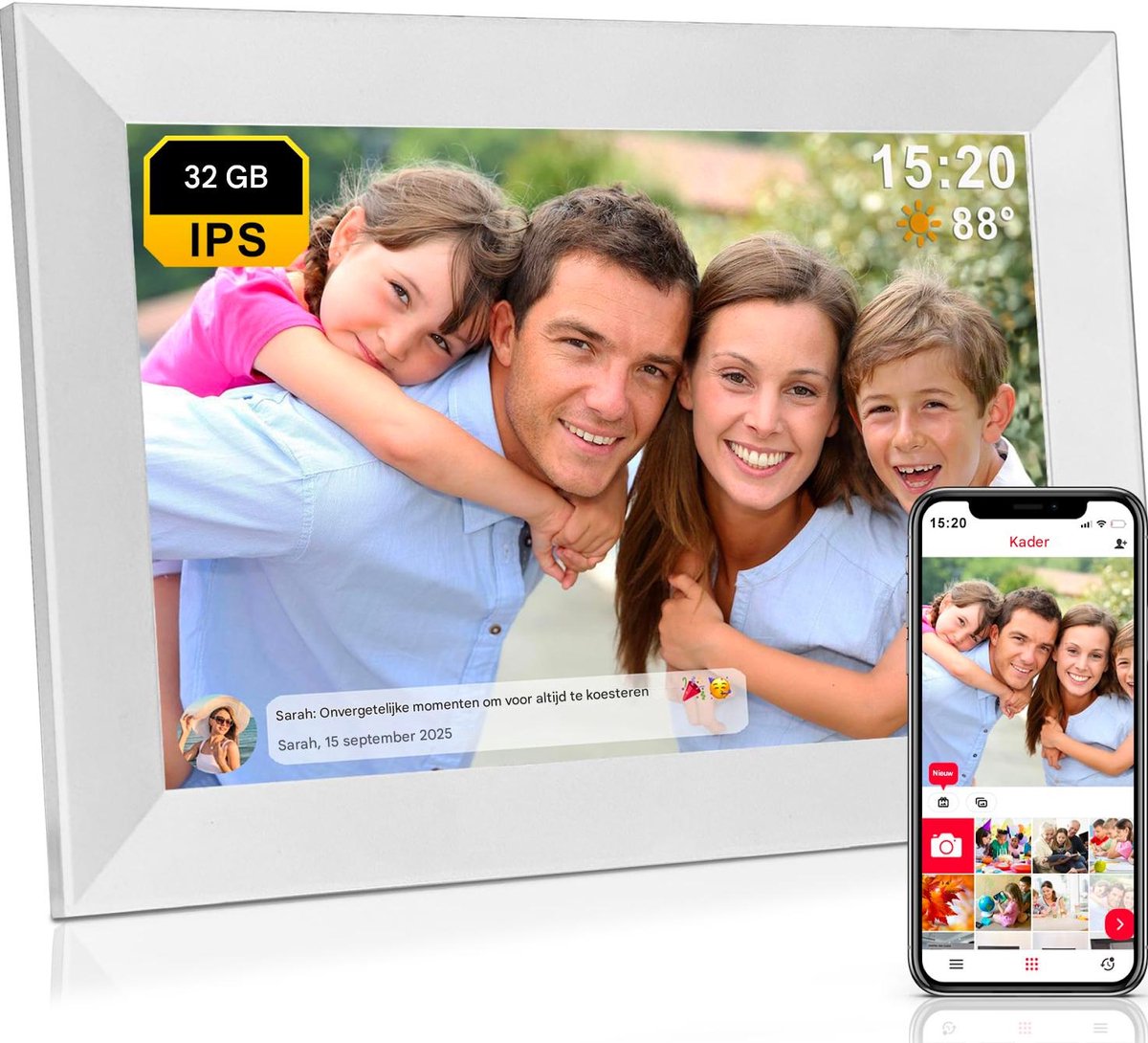 Digitale Fotolijst 10.1 Inch - Digitale Fotolijsten - Hd+ - Digitale - €84,99