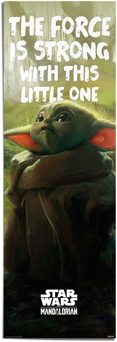 REINDERS Poster Star Wars - Grogu - 158 x 53 - Papier - REINDERS groen