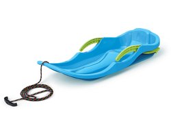 Hornet Slee met rem - Blauw plastic slee van 80 cm - Duurzaam