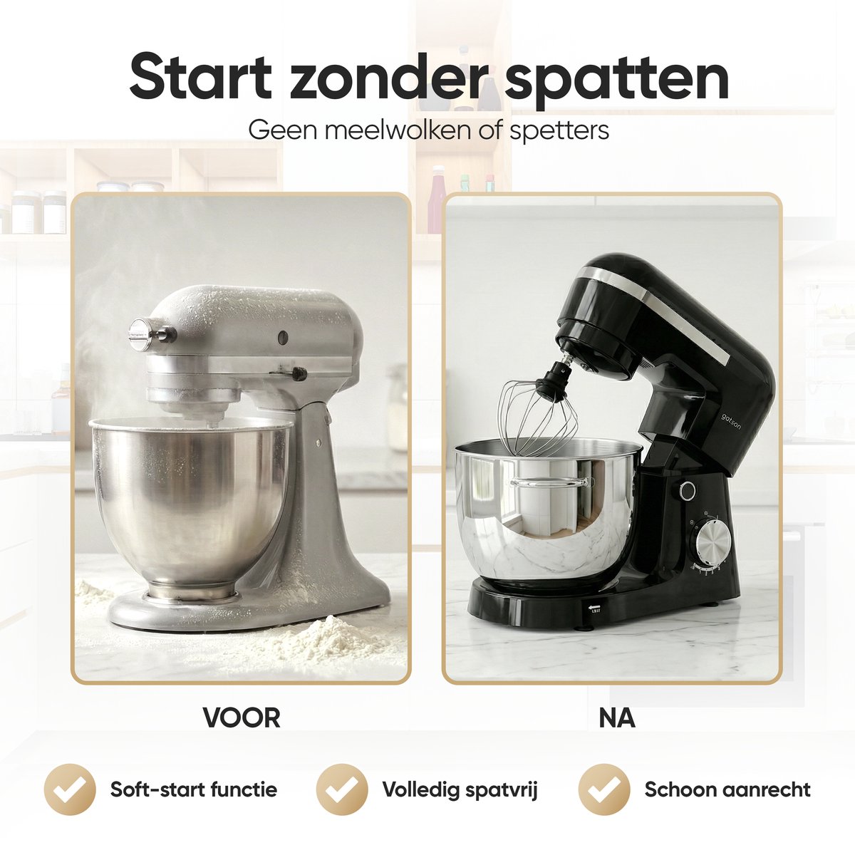Gatson 1500W Keukenmachine 5L – 10 snelheden thumbnail 4