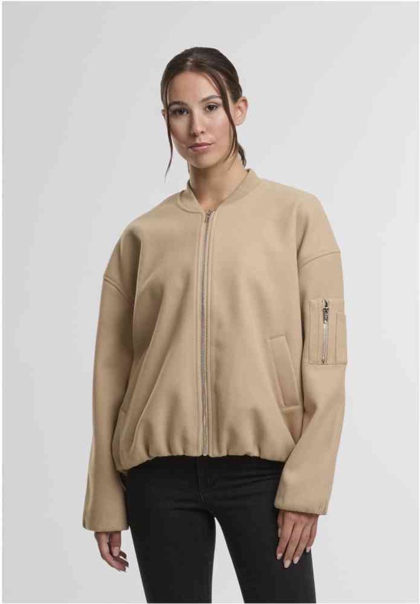Urban Classics Faux Wool Bomber jacket 4XL Beige