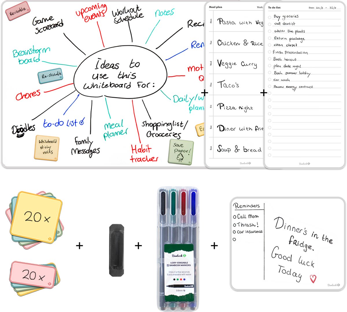 Sticky Whiteboard Complete Set - Blanco Planner