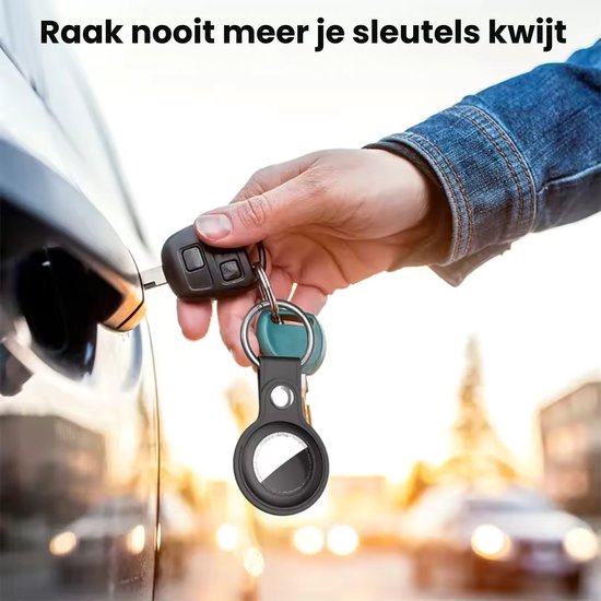 Sleutelhanger Set Geschikt voor Apple Airtag - 4 Stuks - Hoesje Geschikt voor Airtag - 4 Kleuren