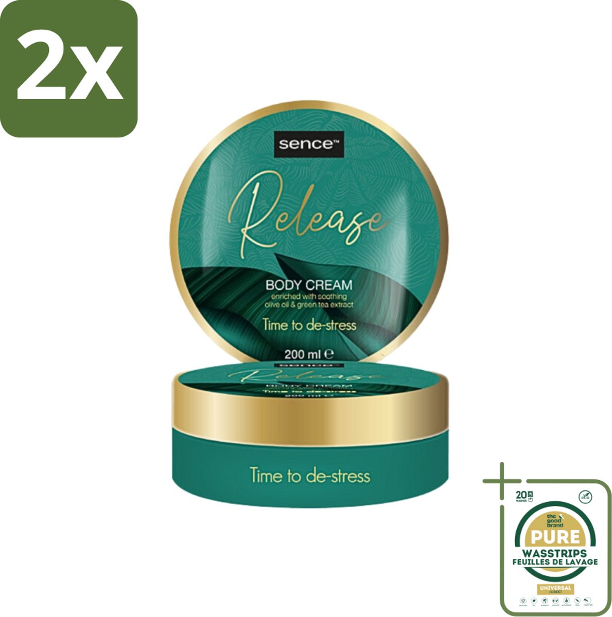 Sence - Release - Bodycrème - Wellness - 200 ml - Voordeelverpakking - 2 stuks - Hydratatie - Eucalyptus