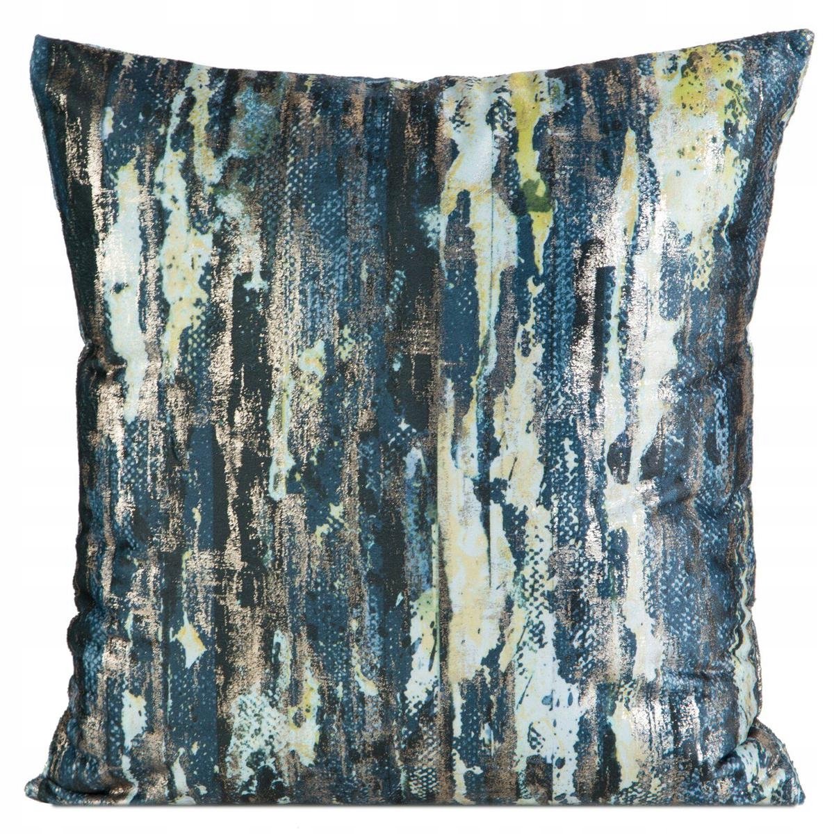 GRACE Sierkussenhoes 45x45 Navy Blauw met Metallic Print