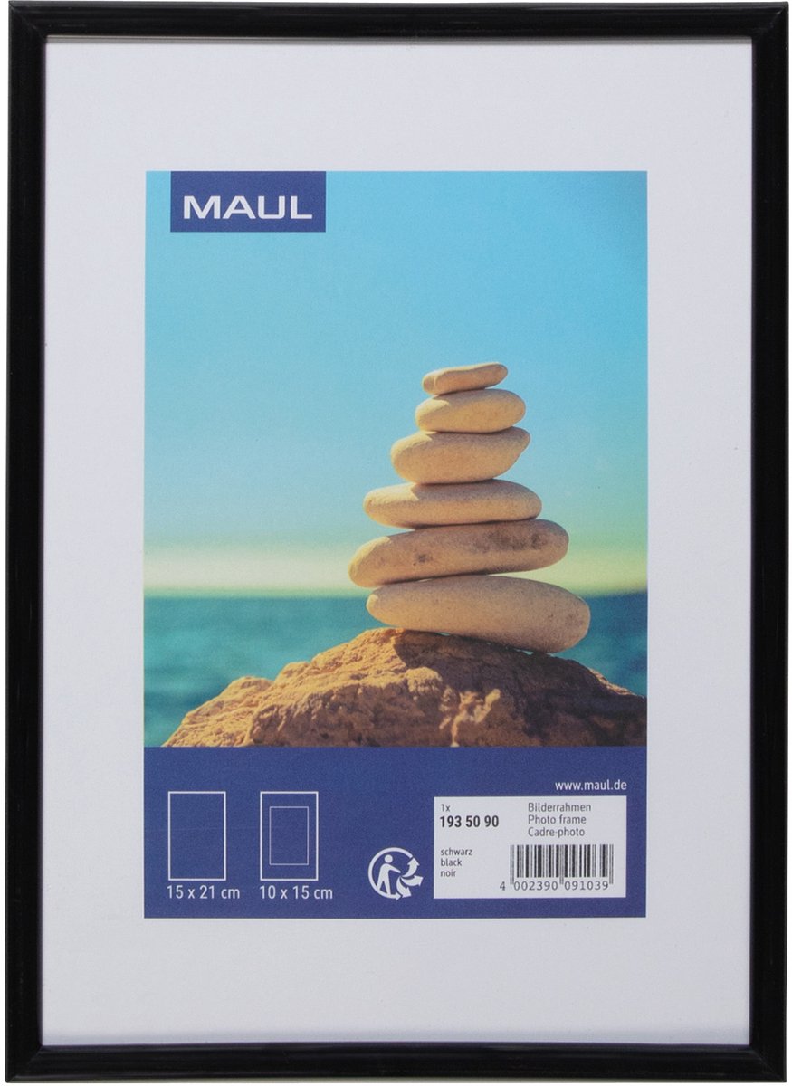 Fotolijst maul art 15x21cm kunststof zwart