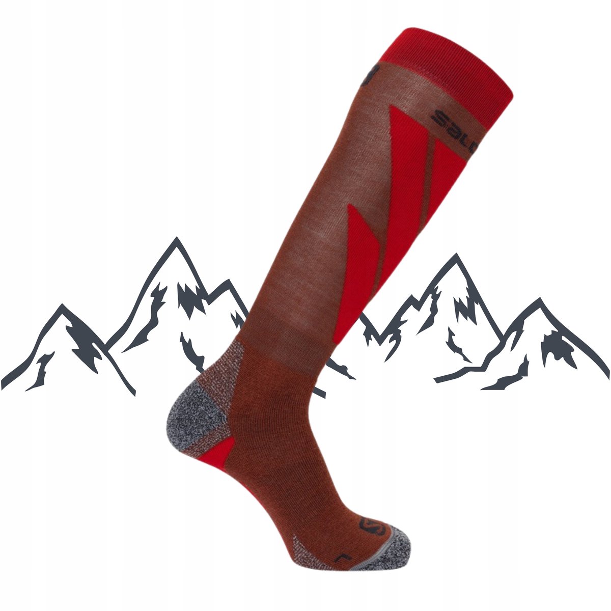 Salomon S/Access Merino Skisokken Warm & Comfortabel Rood