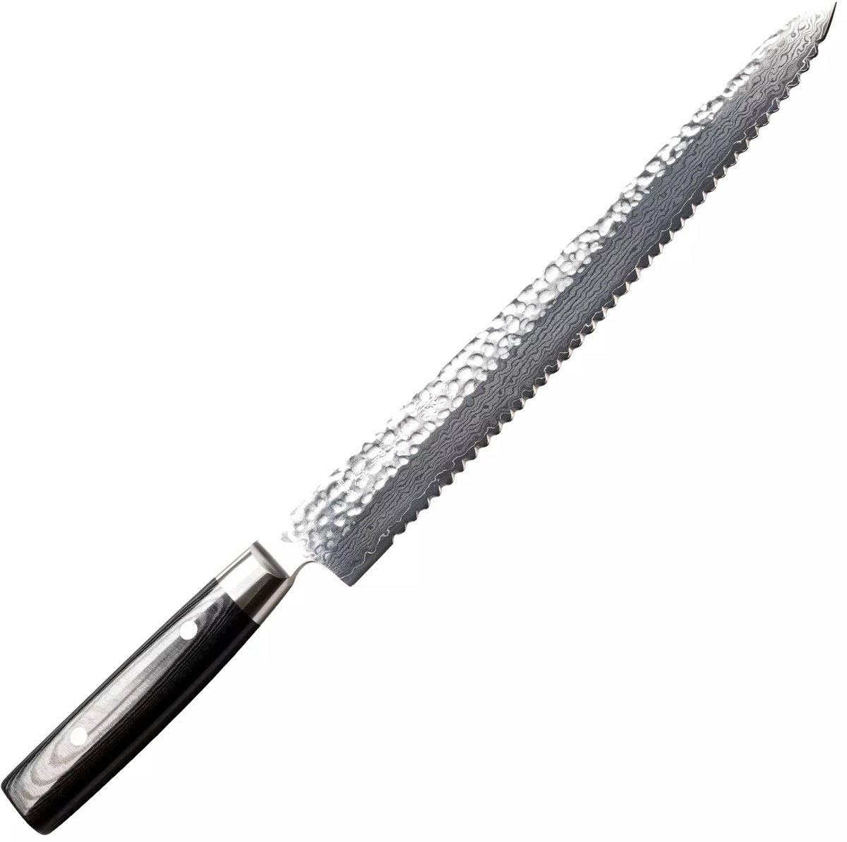 Yaxell Zen Broodmes 27 cm – 37 Lagen Damaststaal – Canvas-Micarta Heft