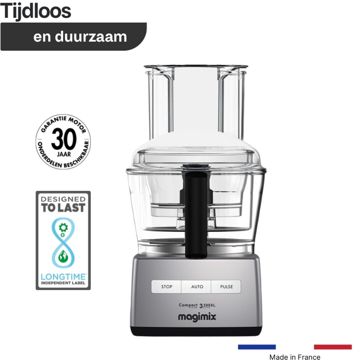 Magimix - CS 3200 XL - Foodprocessor - Keukenmachine - Mat Chroom thumbnail 2
