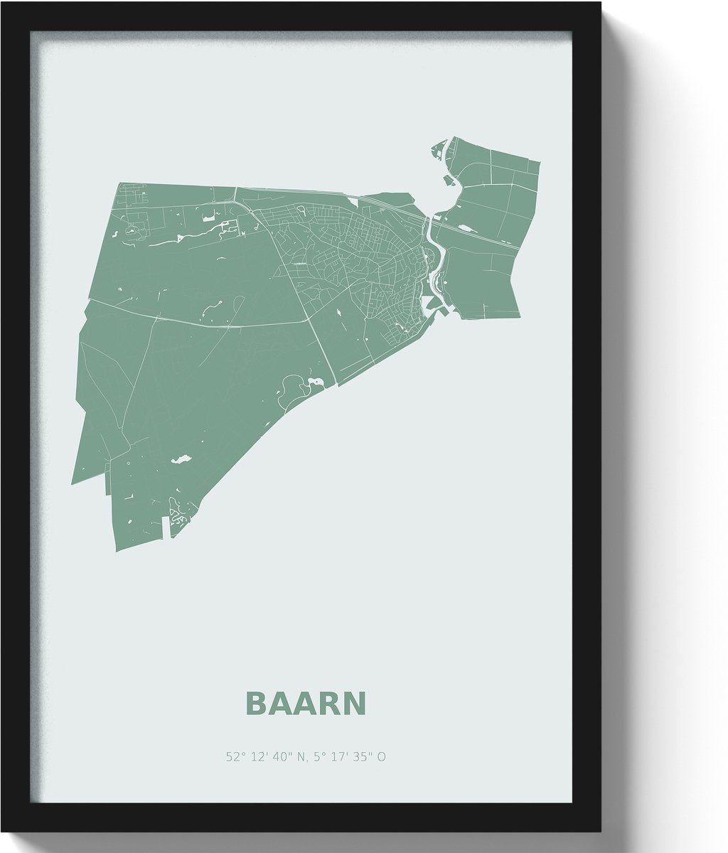 Poster Baarn A3 - 30 x 42 cm - Groen (Exclusief Lijst)