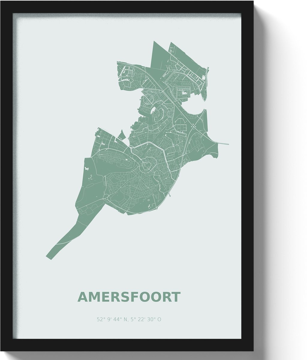 Poster Amersfoort A3 - 30 x 42 cm - Groen (Exclusief Lijst)