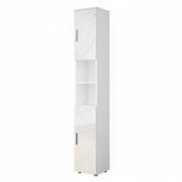 Vicco Irma Badkamerkast – 30 x 192 cm Wit Hoogglans