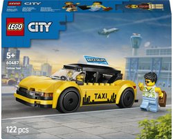 LEGO® City Gele Taxi - Modelautobouwset met 2 Minifiguren - Klassieke Speelgoedtaxi - 60487