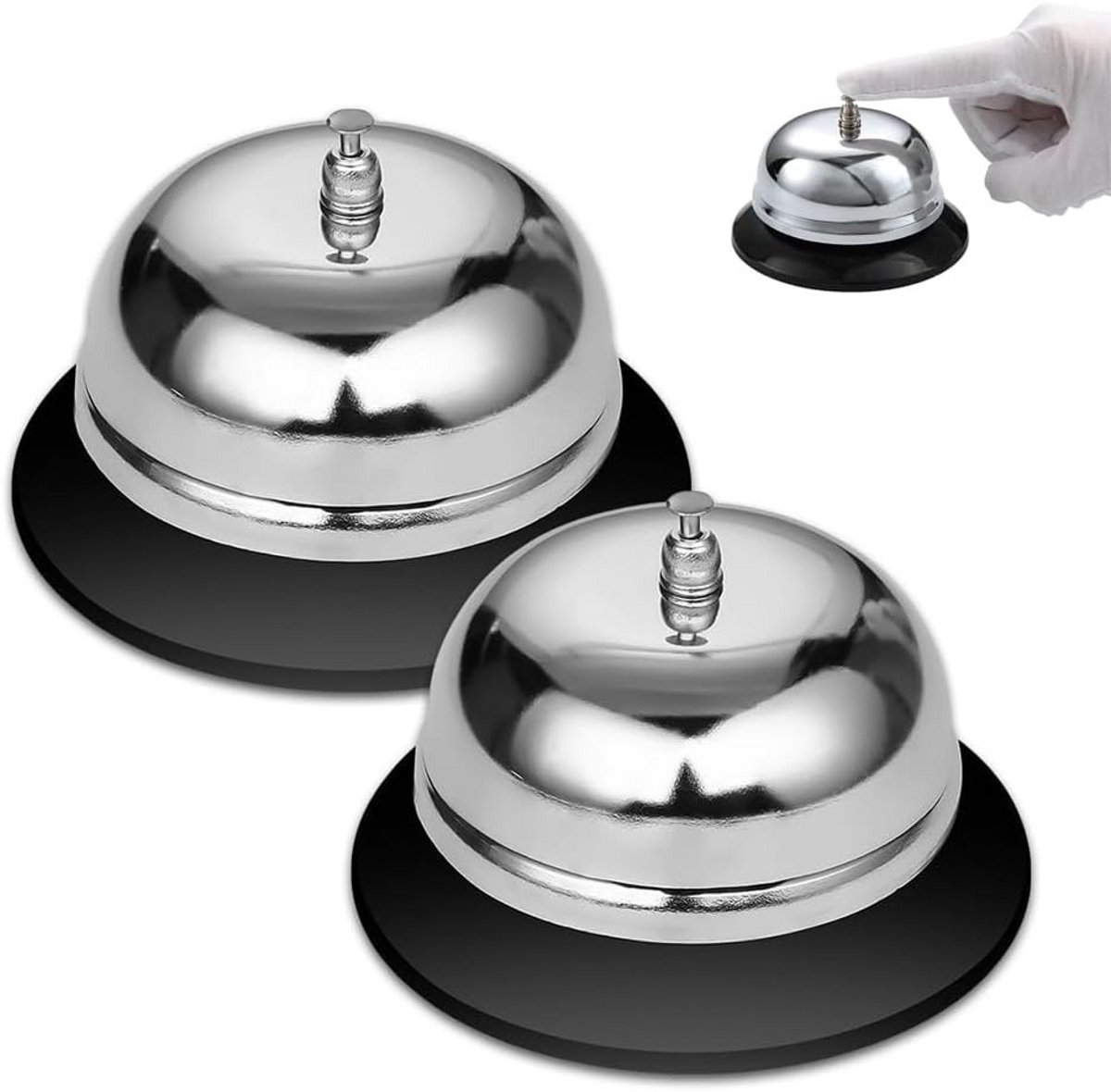 Tafelbel - 2 stuks - Restaurant Hotel Bar Receptie