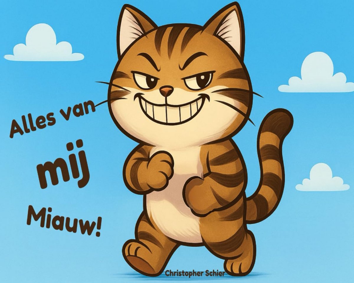 Grappig Prentenboek over Stoute Kat: Eerste Leesboek met Grote Letters voor Jonge Kinderen