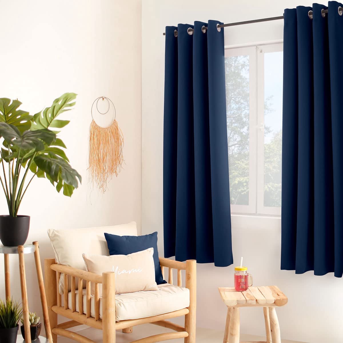 Unyqoos Verduisteringsgordijn blauw met ogen voor optimale privacy en comfort