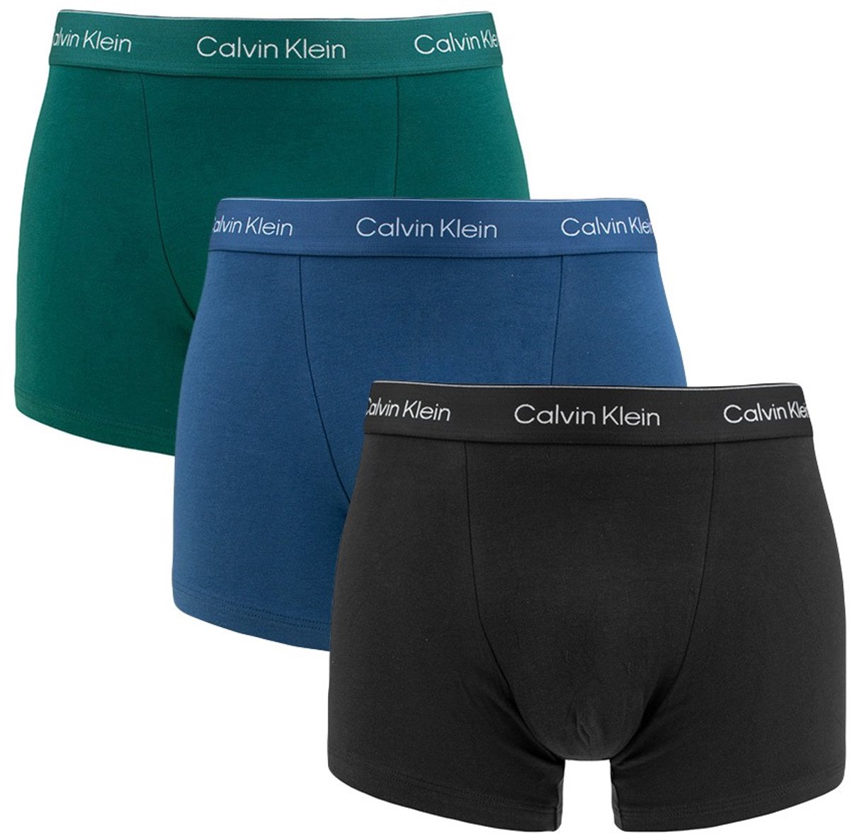Calvin Klein 3 Pack Relaxed Dart Trunks - Icon Cotton Stretch