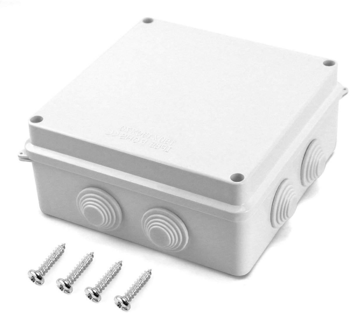 E-Ambar - Universele Elektra Behuizing, Waterdicht en Stofdicht, Wit, 150 x 150 x 70 mm