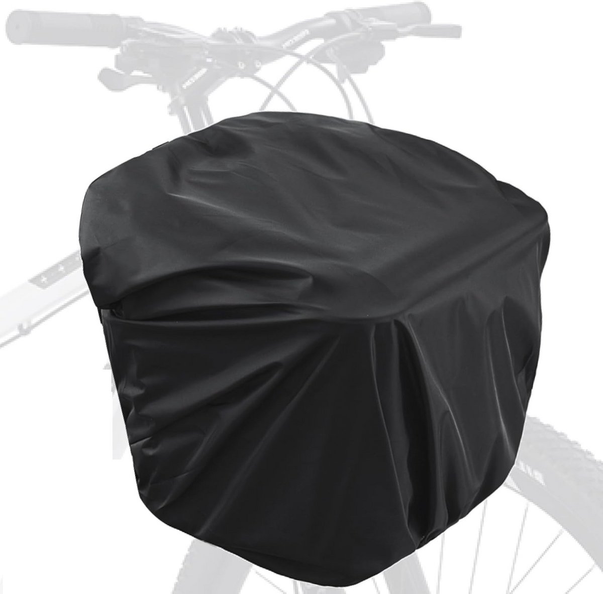 Regenhoes voor fietsmand 35 liter - Waterdicht & zwart - Bescherming tegen regen, modder en stof - Fietsmand hoes voor fietstas - Fietsmand accessoire met regenbescherming – foto 3