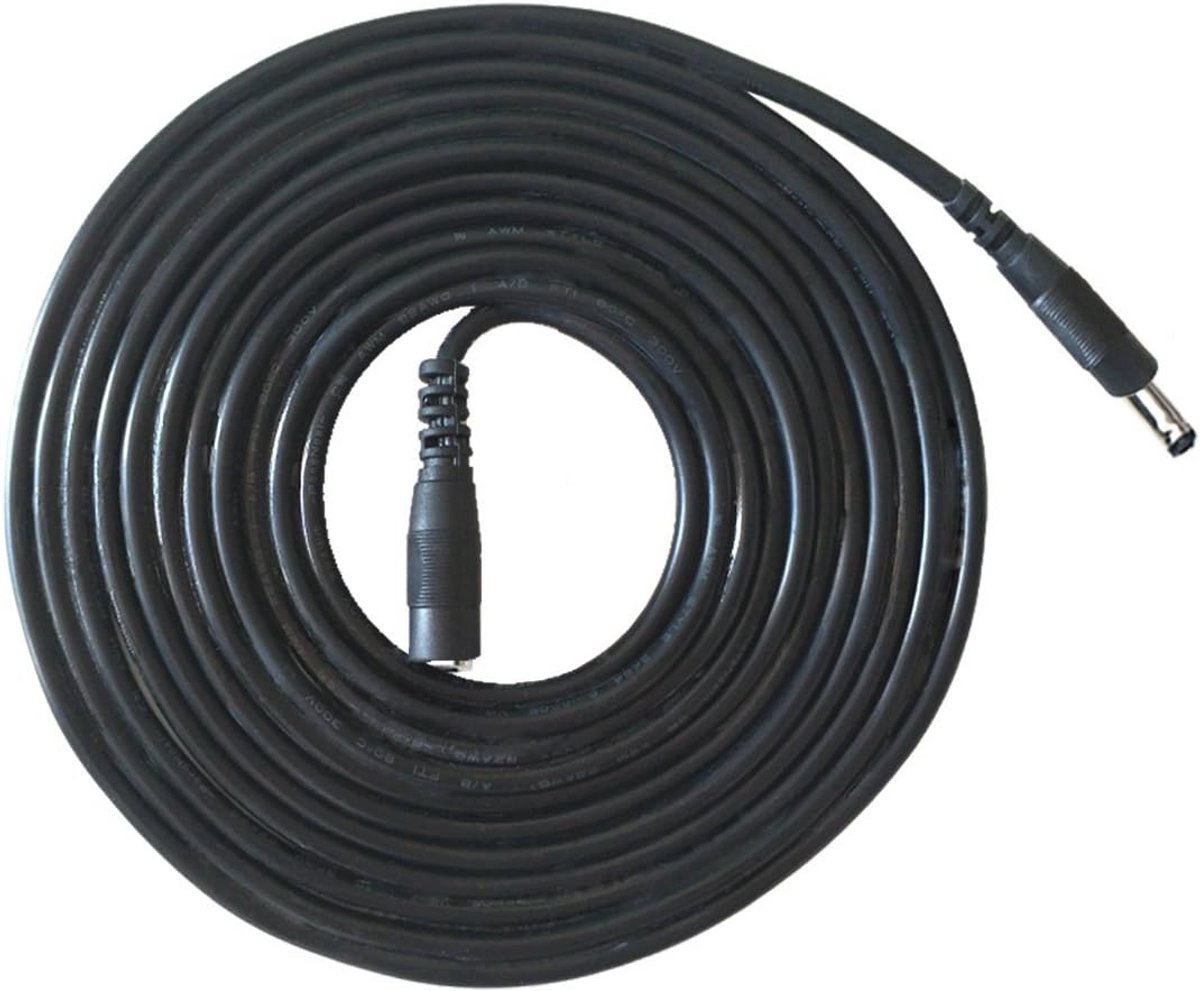 Verlengkabel 3,5 mm x 1,35 mm Man naar Vrouwelijke DC Connector voor IP-camera's - 2m Zwart
